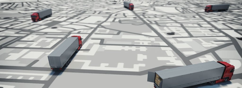 GPS map voor vrachtwagens