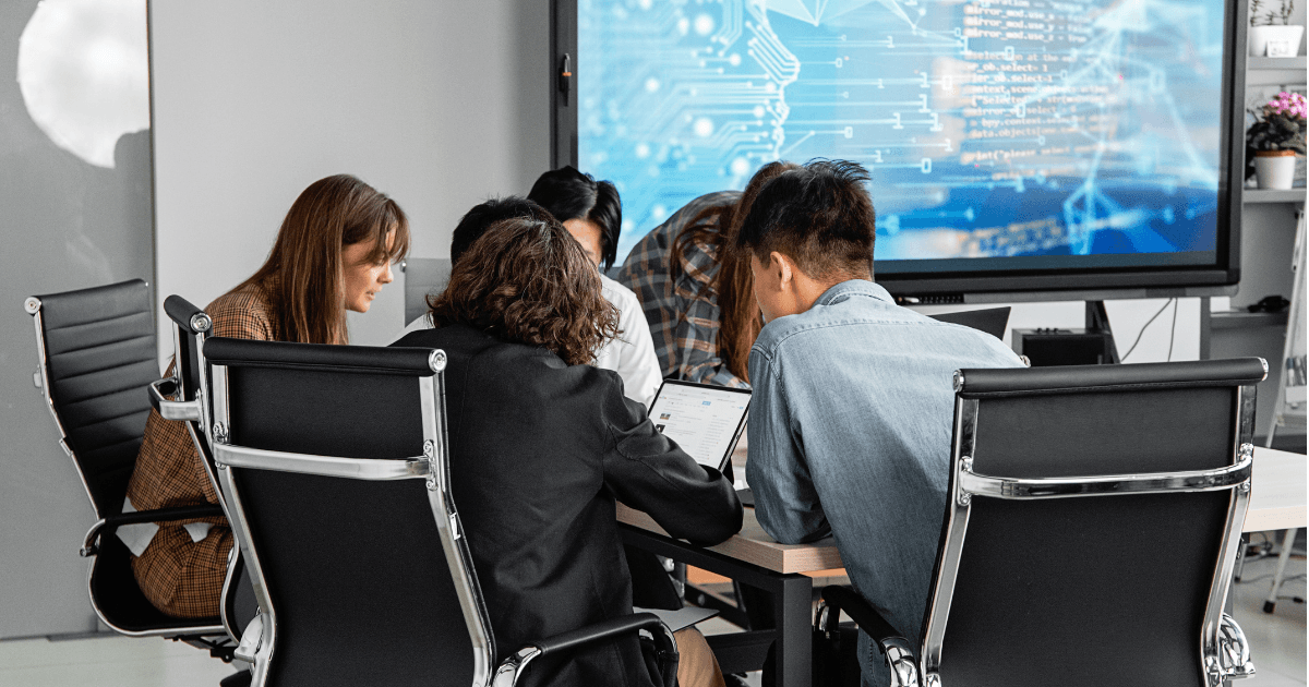 Software team reviewing an AI system during a quality assessment
