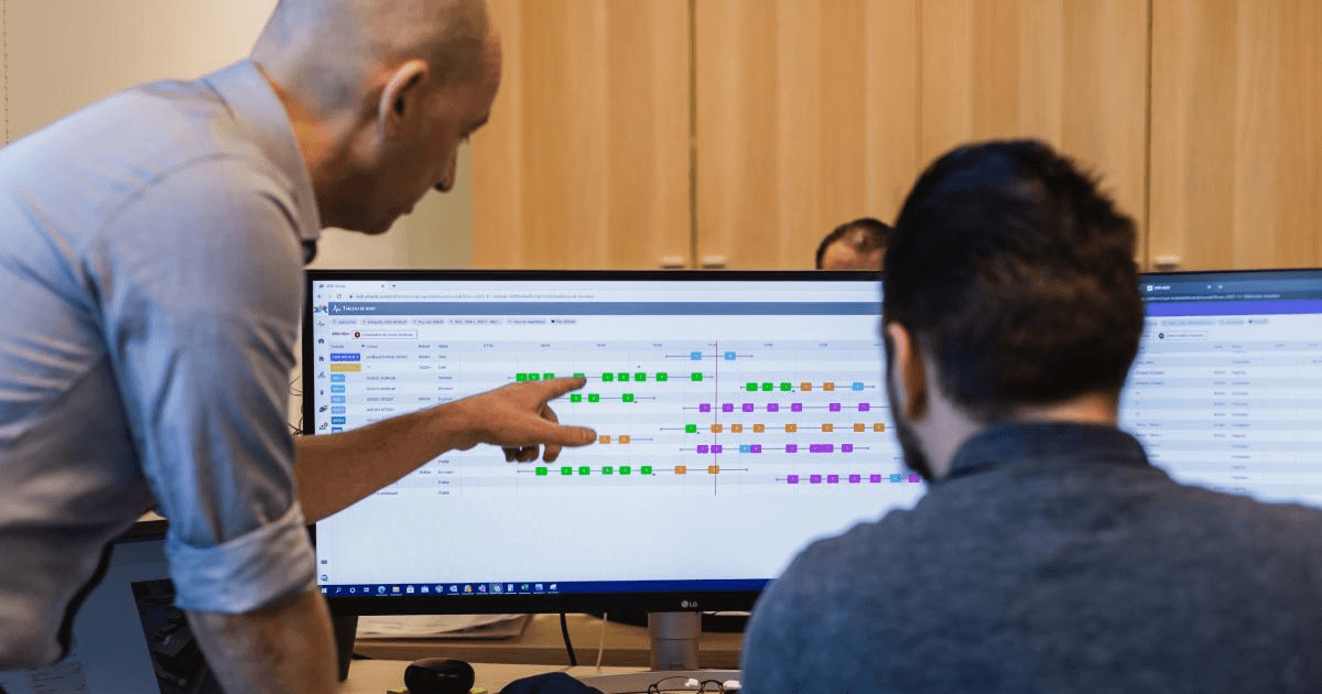 IT team monitoring the performance and availability of a fleet management platform