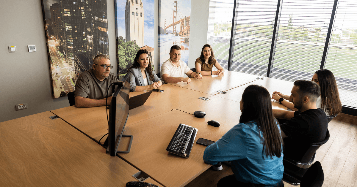NetRom software team during a collaborative meeting