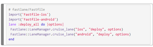 Fastlane build automation